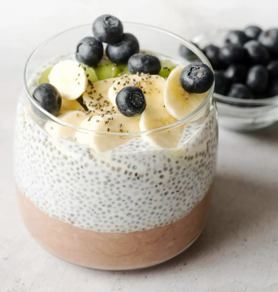 iogurte fitness com morango e chia